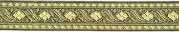 Saint Nicholas Braid-Ribbon 30mm, Gold and Yellow-Gold